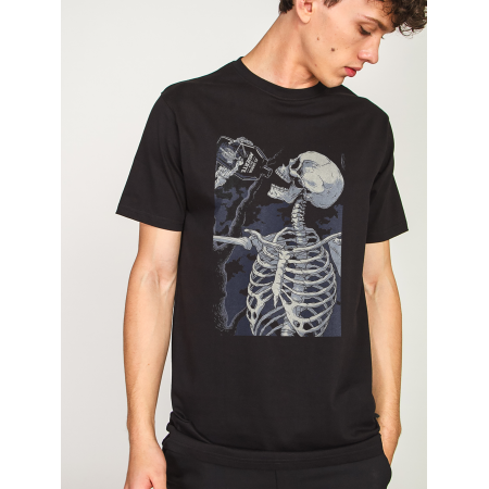 Tricou din bumbac schelet beat